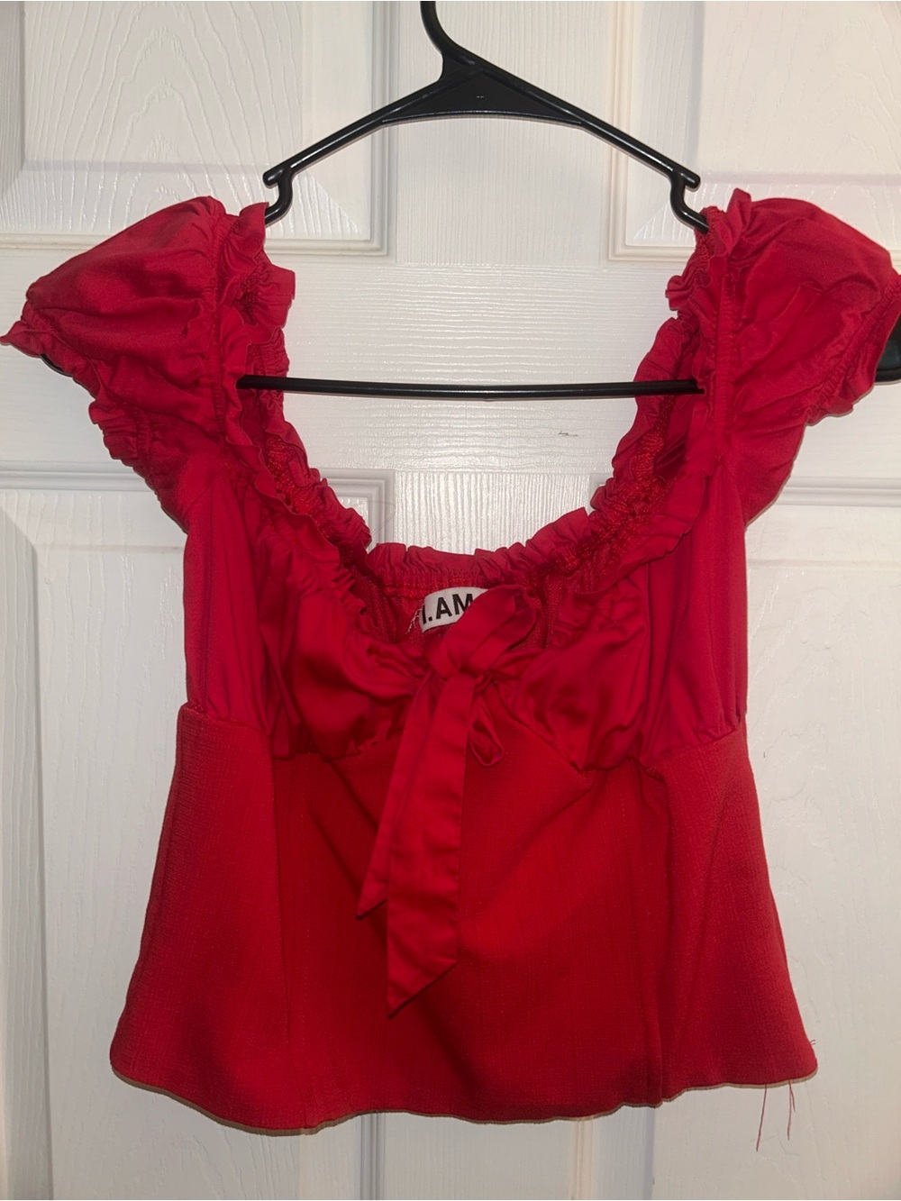 I.AM.GIA red corset top